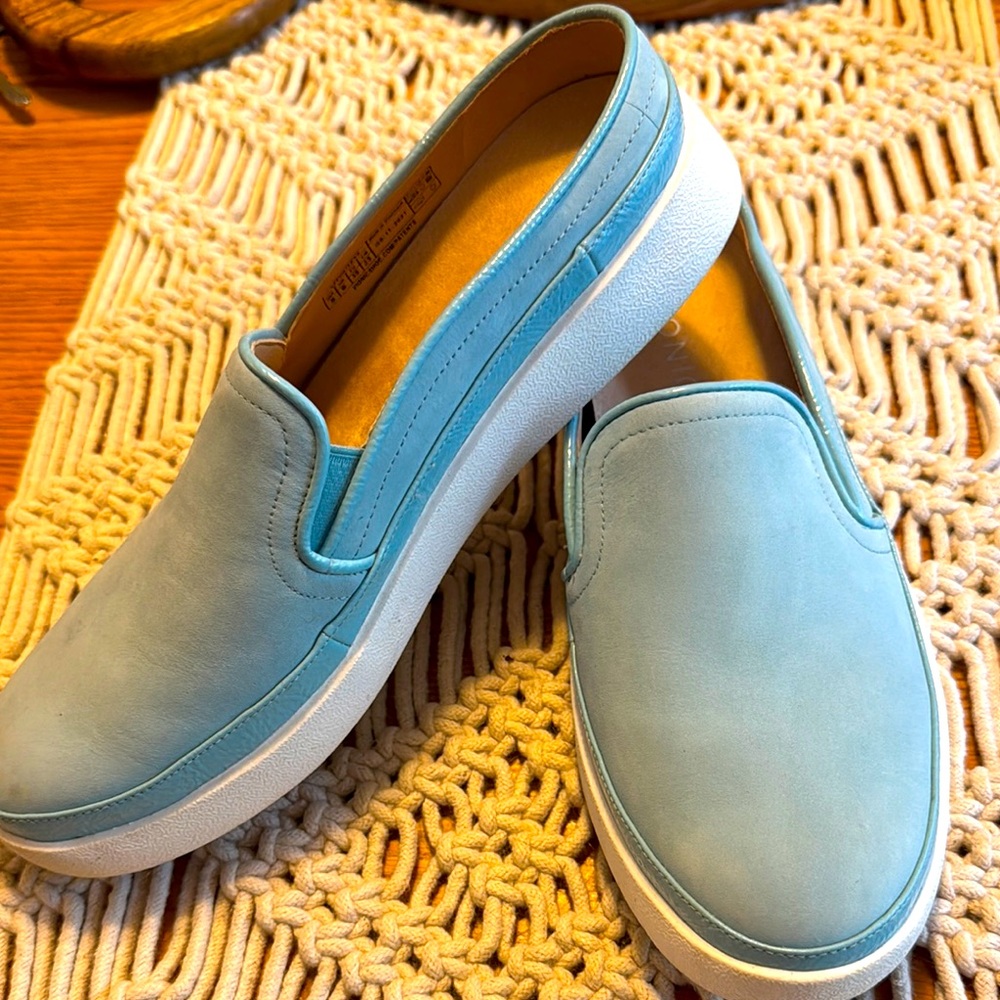 Vionic Suede  Blue Comfort mule‎ Shoes for Women size 8
